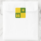 SCA Castle North Populace Badge Vierkante Sticker (Tas)