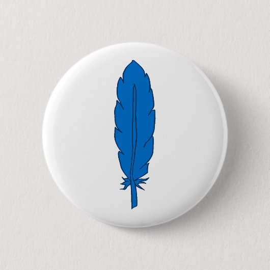 SCA Clan Blue Feather Button (Voorkant)