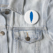 SCA Clan Blue Feather Button (In situ)