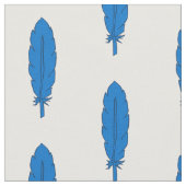 SCA Clan Blue Feather Fabric Stof (Close Up)