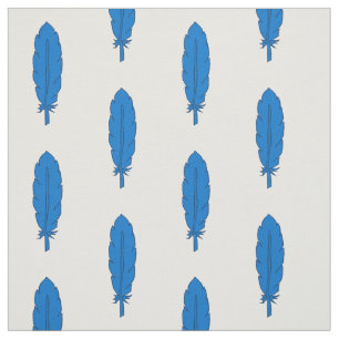 SCA Clan Blue Feather Fabric Stof