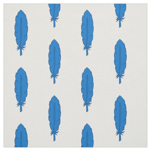 SCA Clan Blue Feather Fabric Stof (Swatch)