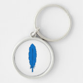SCA Clan Blue Feather Sleutelhanger (Voorkant)