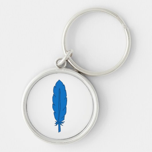 SCA Clan Blue Feather Sleutelhanger (Voorkant)