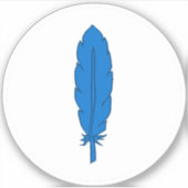 SCA Clan Blue Feather Vinyl Sticker (Voorkant)