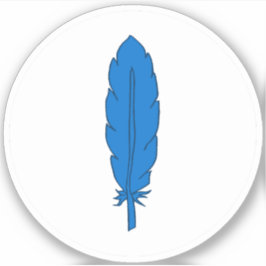 SCA Clan Blue Feather Vinyl Sticker