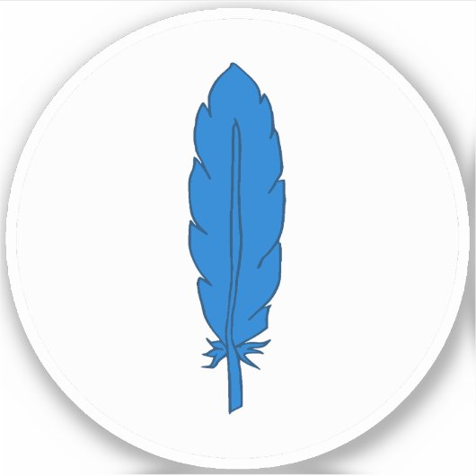 SCA Clan Blue Feather Vinyl Sticker (Voorkant)