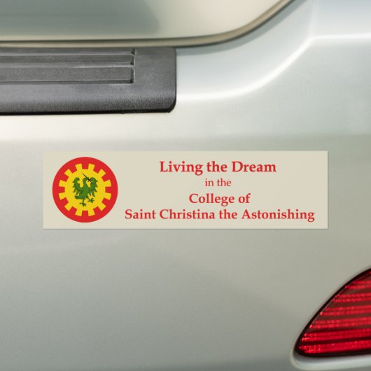 SCA College van Sint Christina Bumpersticker (Op auto)
