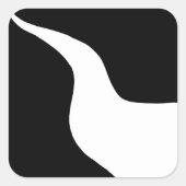 SCA Dark River Populatie Badge Vierkante Sticker (Voorkant)