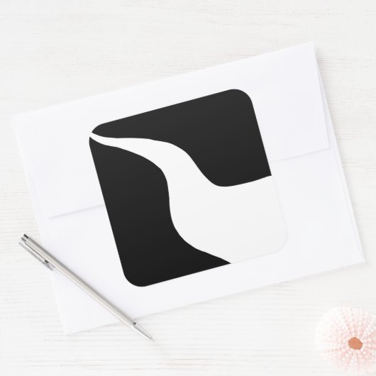 SCA Dark River Populatie Badge Vierkante Sticker (Envelop)