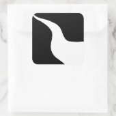 SCA Dark River Populatie Badge Vierkante Sticker (Tas)