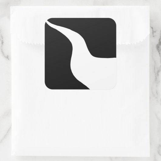 SCA Dark River Populatie Badge Vierkante Sticker (Tas)