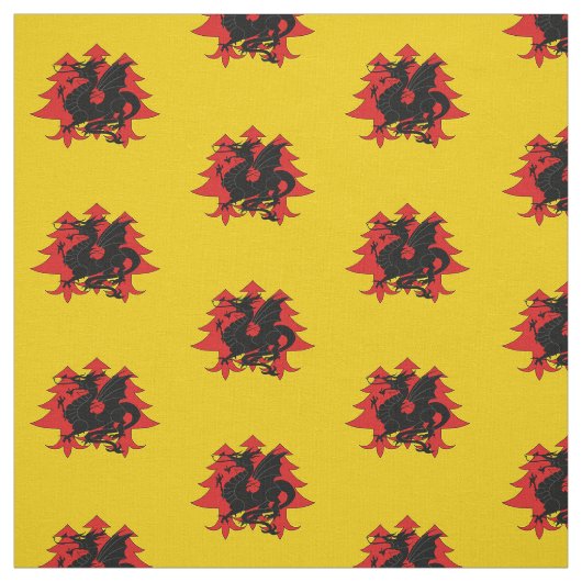 SCA Drachenwald Dragon Badge Fabric Stof (Swatch)