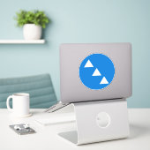 SCA Drie Bergen Vinyl Sticker (Laptop op bureau)