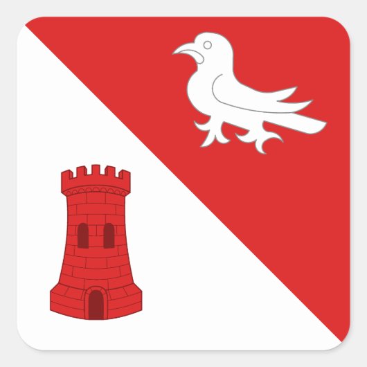 SCA Gallavally Bevolkingsbadge Vierkante Sticker (Voorkant)