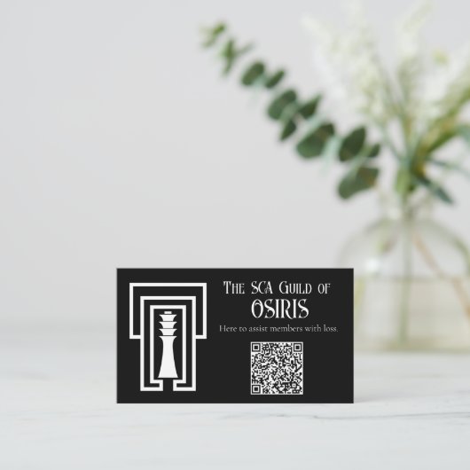 SCA Gilde van Osiris Kaarten Visitekaartje (Staand voorkant)