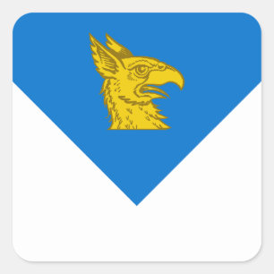 SCA Gryphon's Lair Populace Badge Vierkante Sticke Sticker