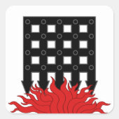 SCA Hellsgate Populace Badge Vierkante Sticker (Voorkant)