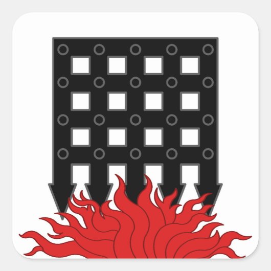 SCA Hellsgate Populace Badge Vierkante Sticker (Voorkant)