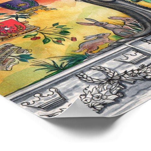 SCA Heraldic Family Tree by Portia St. Luke Poster (Hoek)