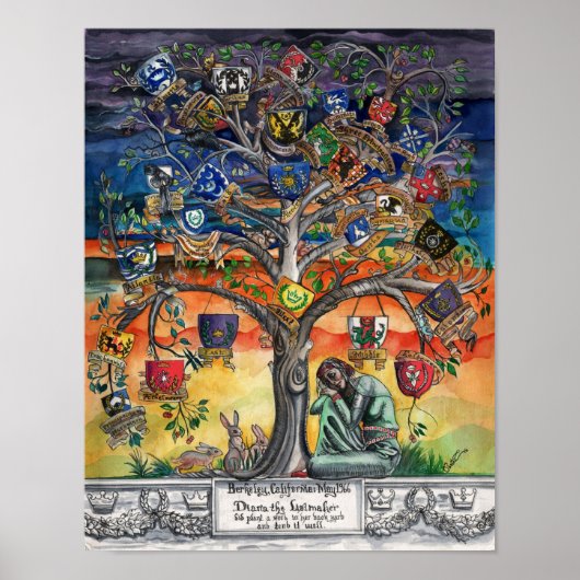 SCA Heraldic Family Tree by Portia St. Luke Poster (Voorkant)