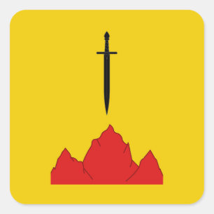SCA Isenfir Populatie Badge Vierkante Sticker