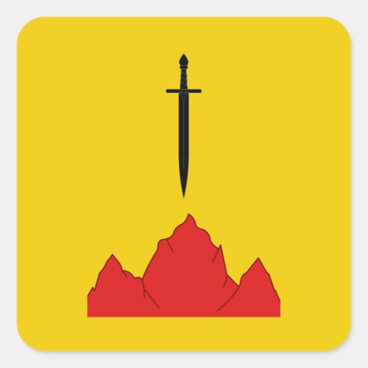 SCA Isenfir Populatie Badge Vierkante Sticker (Voorkant)