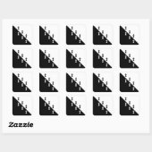 SCA Loch Salann Populace Badge Vierkante Sticker (Vel)