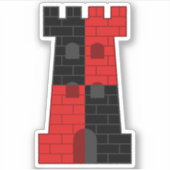 SCA Lonely Tower Custom-Cut Vinyl Sticker (Voorkant)