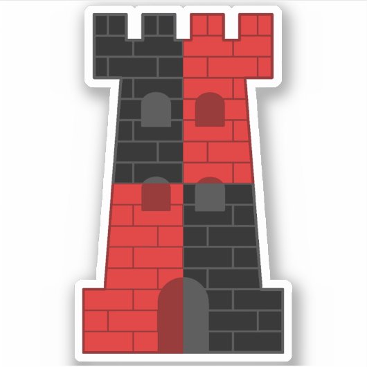 SCA Lonely Tower Custom-Cut Vinyl Sticker (Voorkant)