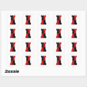 SCA Lonely Tower Populace Badge Vierkante Sticker (Vel)
