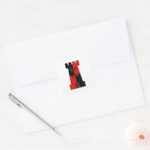 SCA Lonely Tower Populace Badge Vierkante Sticker (Envelop)