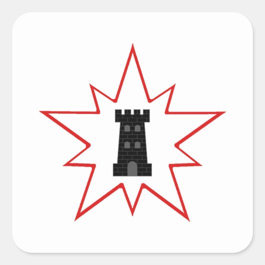 SCA NorthKeep Populace Badge Vierkante Sticker (Voorkant)