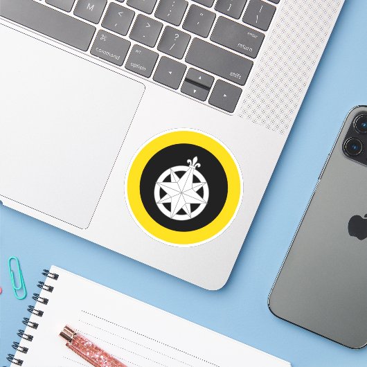 SCA Northshield Vinyl Sticker (Laptop met iPhone)