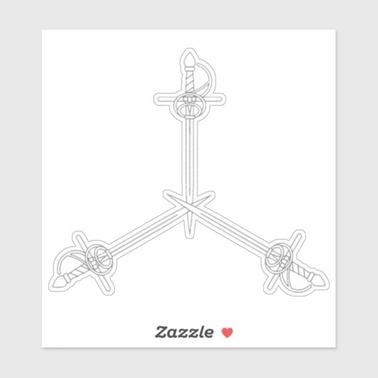 SCA Orde van Defensie Custom-Cut Vinyl Sticker (Vel)