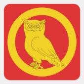 SCA Owl's Nest Populace Badge Vierkante Sticker (Voorkant)
