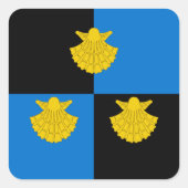 SCA Pilgrims zoeken populatiebadge Vierkante Sticker (Voorkant)