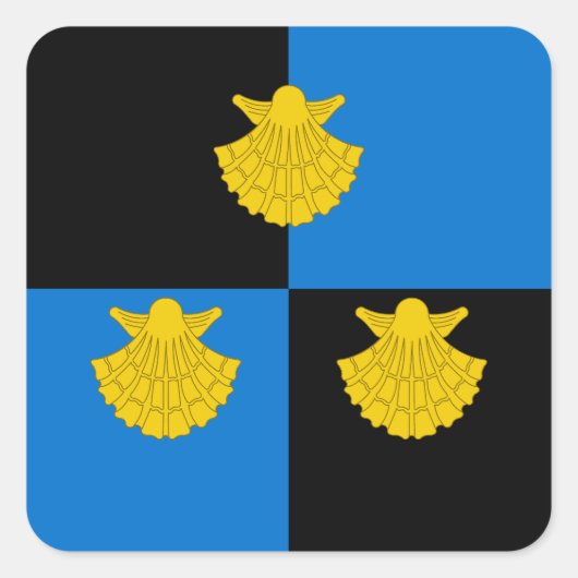 SCA Pilgrims zoeken populatiebadge Vierkante Sticker (Voorkant)