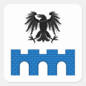 SCA Ravensbridge Populace Badge Vierkante Sticker (Voorkant)