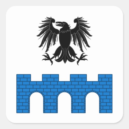 SCA Ravensbridge Populace Badge Vierkante Sticker (Voorkant)