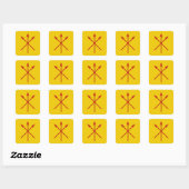 SCA Red Spears Populace Badge Vierkante Sticker (Vel)