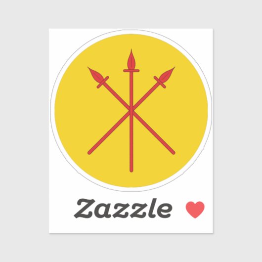 SCA Red Spears Vinyl Sticker (Vel)