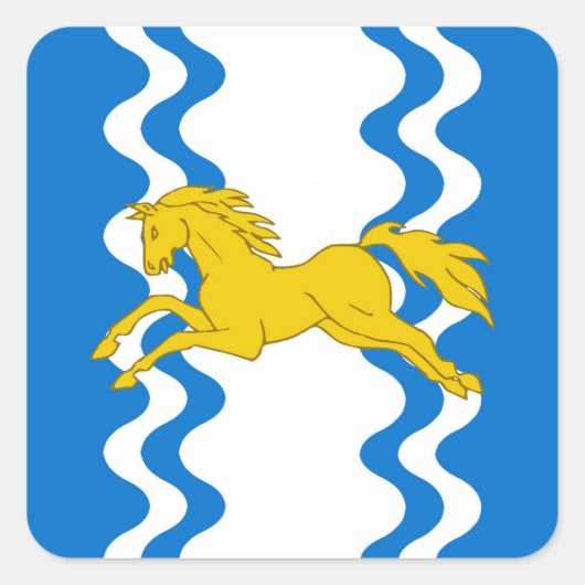 SCA Ritterwald Populace Badge Vierkante Sticker (Voorkant)