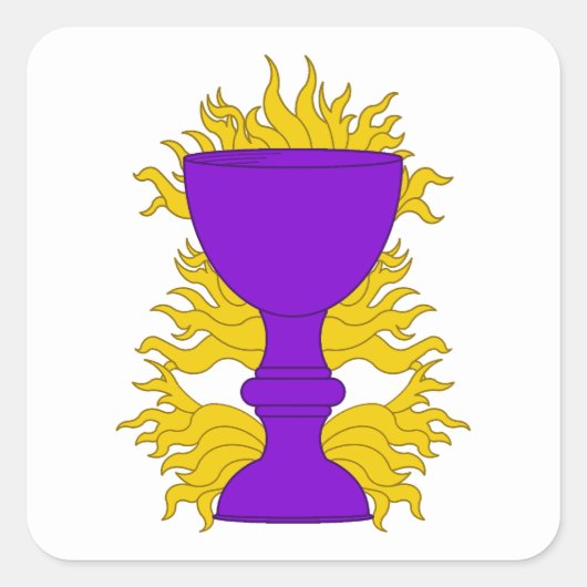 SCA Saint Bunstable Populaire badge Vierkante Sticker (Voorkant)