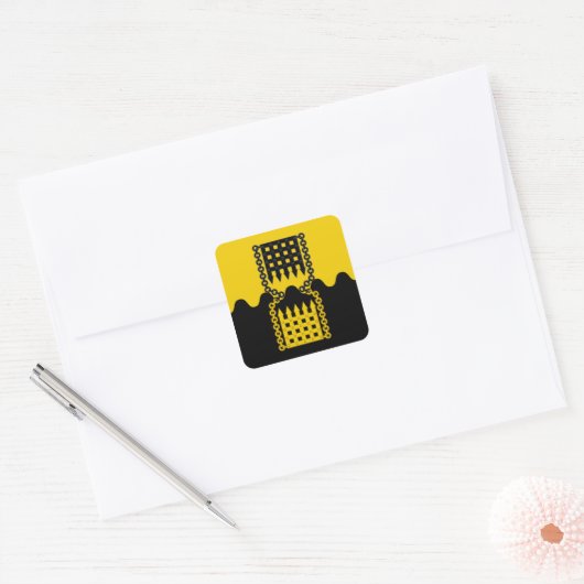 SCA Schattentor Populatiebadge Vierkante Sticker (Envelop)