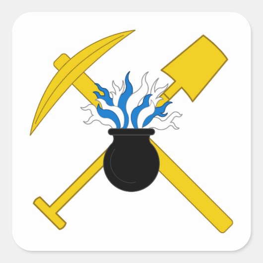 SCA Scola Metallorum Populace Badge Vierkante Sticker (Voorkant)