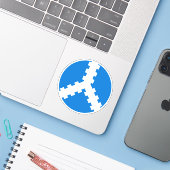 SCA Twin Moons Vinyl Sticker (Laptop met iPhone)