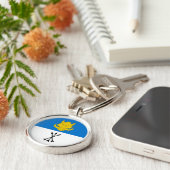 SCA Vest Yorvik Ronde, Kleine (1,44") Sleutelhange Sleutelhanger (Zijkant)