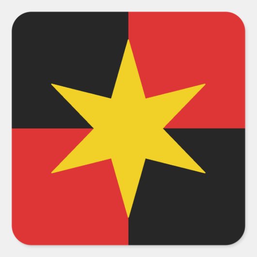 SCA Vindheim Populace Badge Vierkant Sticker (Voorkant)