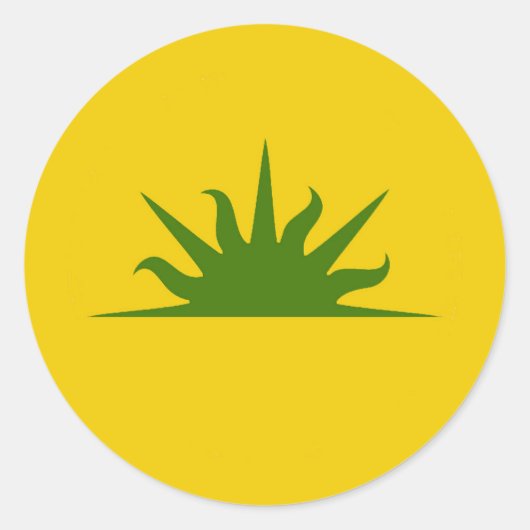 SCA West Kingdom Populace Badge Classic Ronde Stti Sticker (Voorkant)